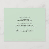 バジェット水の色ヤシの木シンプルの日付を保存 (裏面)