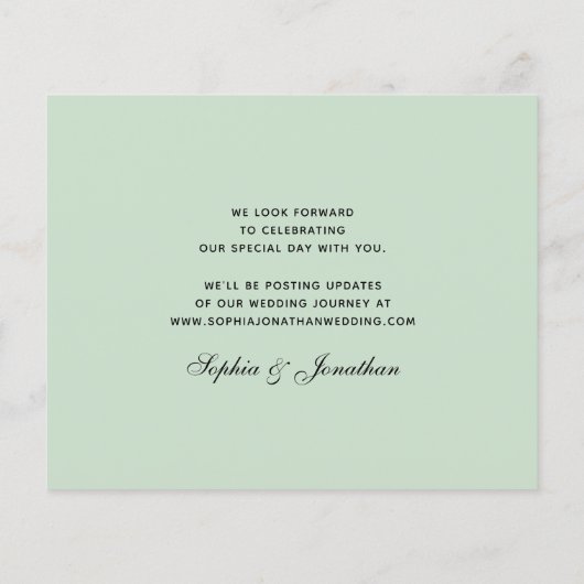 バジェット水の色ヤシの木シンプルの日付を保存 (裏面)