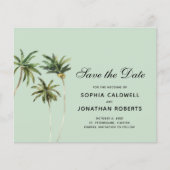 バジェット水の色ヤシの木シンプルの日付を保存 (正面)