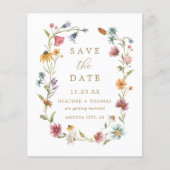 バジェット水の色ワイルドフラワーの写真の日付を保存 (正面)