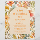 バジェット水の色ワイルドフラワー結婚ズ、ピンクイエロー チラシ (正面)