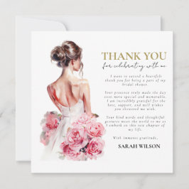 バジェット水の色結婚のブライダルシャワーありがとう 招待状