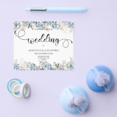 バジェット水の色結婚式招待状。フライヤー チラシ (シングル)