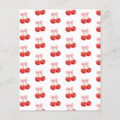 バジェット水カラーさくらんぼオントップベビーガールシャワー チラシ (裏面)