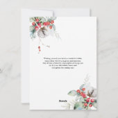 バジェット水カラーフローラアーチフォトクリスマス シーズンカード (裏面)