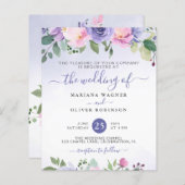 バジェット水カラーフローラパープルピンク結婚ズ (正面/裏面)