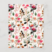 バジェット水カラーフローラピンクグリーン赤ちゃんシャワー (裏面)