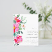 バジェット水カラーフローラフォーマルウェディング招待 (スタンド正面)