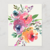 バジェット水カラー花エレガント付きスクリプ結婚ト (裏面)