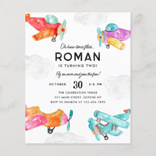 バジェット水カラー飛行機雲フライト誕生日