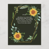 バジェット水彩ひまわり緑結婚園 (裏面)