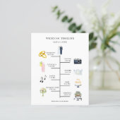 バジェット水彩アイコン結婚式の日タイムライン (スタンド正面)