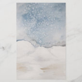 バジェット水彩ウィンターブルー結婚シルバーのメニュー チラシ (裏面)