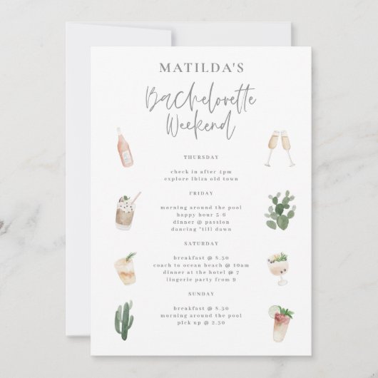 バジェット水彩ドリンクバチェロレッテ シーズンカード (正面)