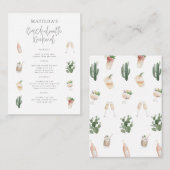 バジェット水彩ドリンクバチェロレッテ ノートカード (正面/裏面)