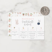 バジェット水彩ドリンクバチェロレッテ ノートカード (正面/裏面インサイチュ)