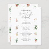 バジェット水彩バチェロレッテ週末の日程 (正面/裏面)