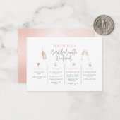 バジェット水彩バチェロレッテ週末 ノートカード (正面/裏面インサイチュ)