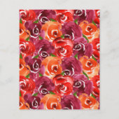 バジェット水彩フローラコラージュ結婚式の招待 (裏面)