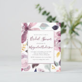 バジェット水彩フローラブライダルシャワー招待 (スタンド正面)