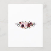 バジェット水彩フローラベビーシャワー招待状 (裏面)