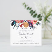バジェット水彩フローラ赤ちゃんシャワー招待 (スタンド正面)