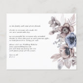 バジェット水彩フローラ非写真サンキューカード (裏面)