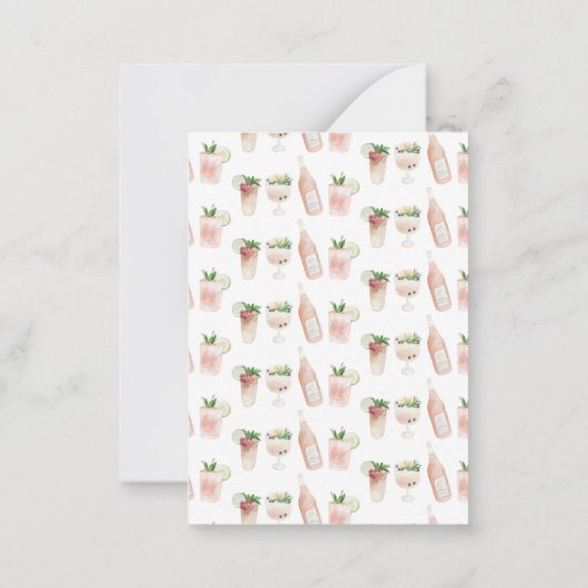 バジェット水彩ブライダルシャワーパーティの招待状 ノートカード (裏面)