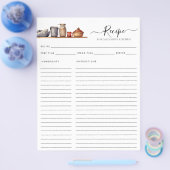 バジェット水彩台所棚具レシピ チラシ (シングル)