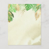 バジェット水彩恐竜ベビーシャワー招待状 (裏面)