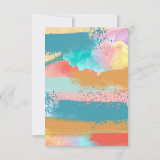 バジェット水絵を描色絵を描のパーティー誕生日 ノートカード (裏面)