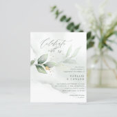 バジェット水色の葉の金属金ゴールド結婚の (スタンド正面)