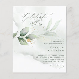 バジェット水色の葉の金属金ゴールド結婚の