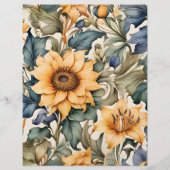 バジェット水色ひまわり植物結婚の チラシ (裏面)