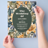 バジェット水色ひまわり植物結婚の チラシ (手)