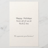 バジェット水色クリスマスツリーの休日カード (裏面)