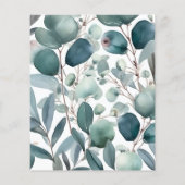 バジェット水色グリーナリーユーカリ結婚ス (裏面)