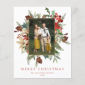 バジェット水色パイン金ゴールドクリスマスフォト (正面)