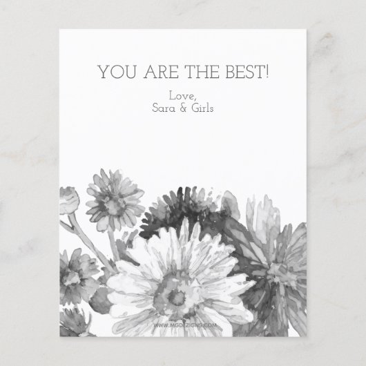 バジェット水色フローラジャガーマザーズ日カード (裏面)