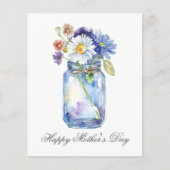 バジェット水色フローラジャガーマザーズ日カード (正面)