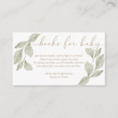 バジェット水色ユーカリプトゥスブックスベビー エンクロージャーカード (正面)