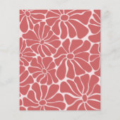 バジェット波状レトロピンク&レッドグルービーブライダルブランチ (裏面)