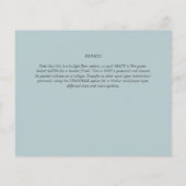 バジェット海ガラスセージ緑のモノクローム結婚ズ チラシ (裏面)