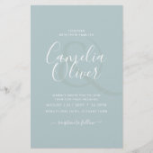 バジェット海ガラスセージ緑のモノクローム結婚ズ チラシ (正面)