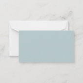 バジェット海ガラスセージ緑のモノクローム結婚ズ ノートカード (裏面)