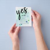 バジェット海シーガグラデーションラスティール（緑がかった色）ブルー結婚ズINV チラシ (手)