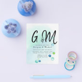 バジェット海シーガグラデーションラスティール（緑がかった色）ブルー結婚ズINV チラシ (シングル)