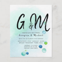 バジェット海シーガグラデーションラスティール（緑がかった色）ブルー結婚ズINV