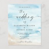 バジェット海シーサマービーチ結婚式招待状 (正面)