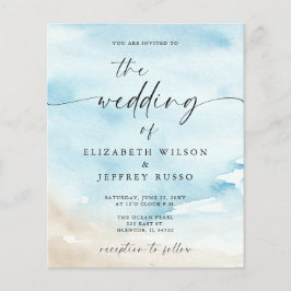 バジェット海シーサマービーチ結婚式招待状